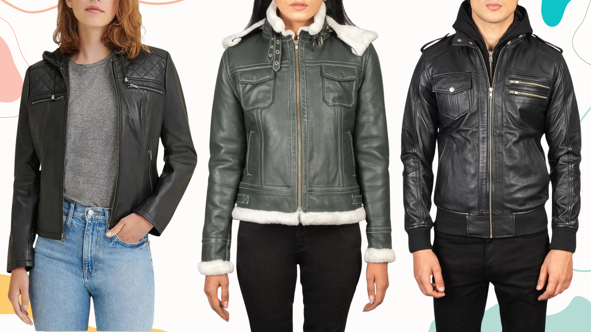 hooded leather jacket