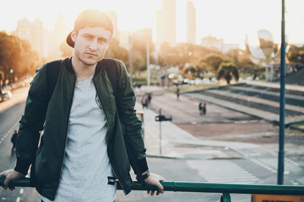 white bomber jacket