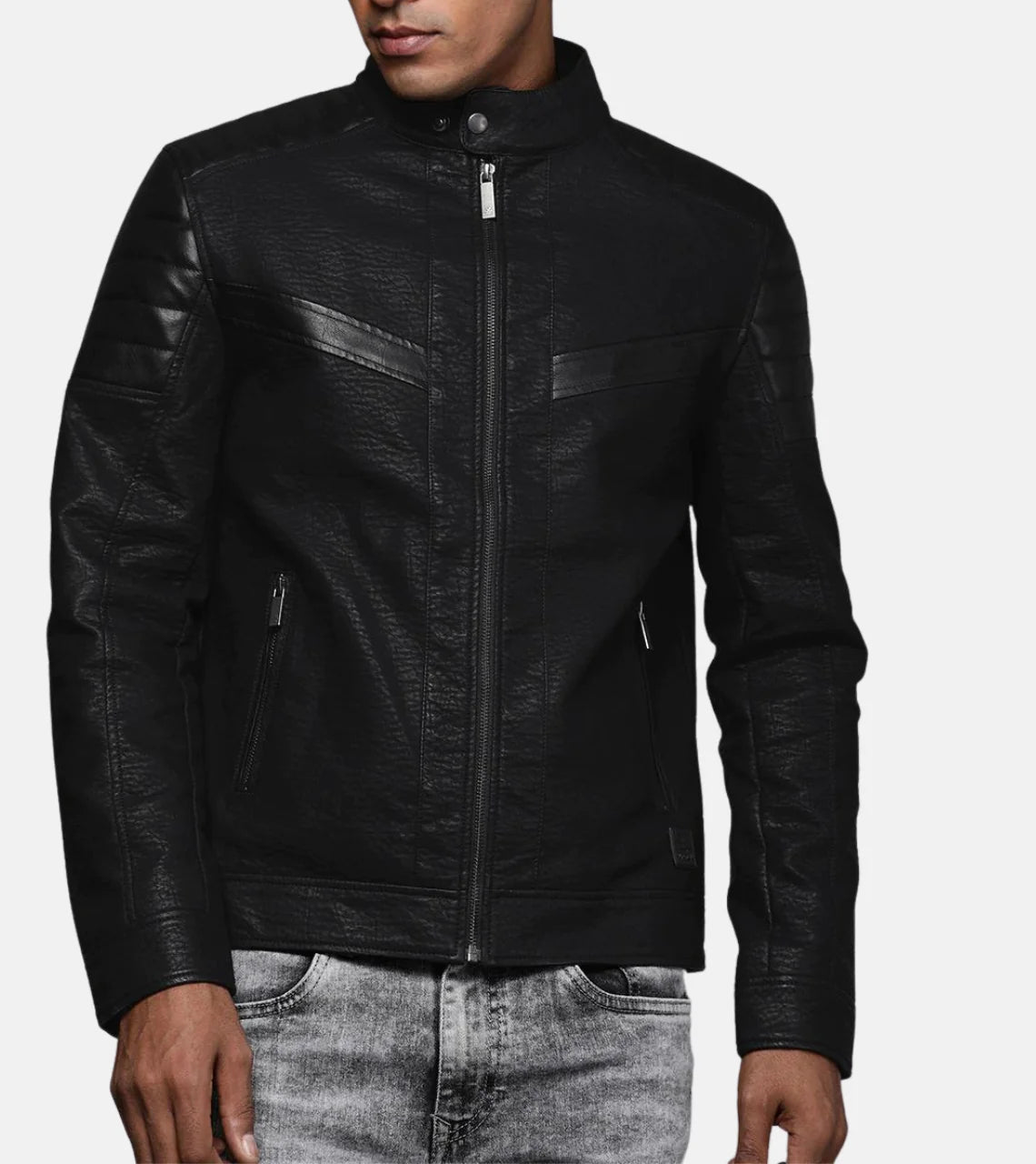 leather jacket for men black