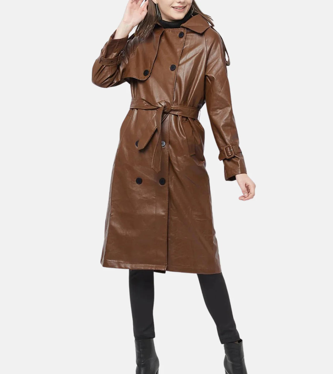 Women's Leather Trench Coats