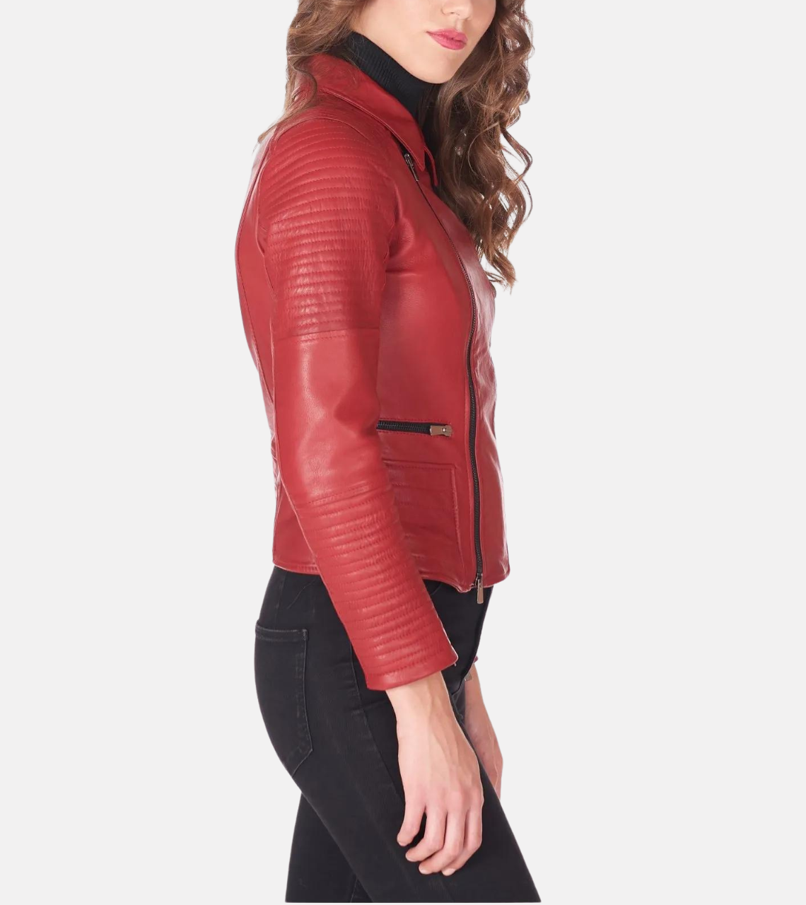 Sheepskin Women’s Biker Leather Jacket