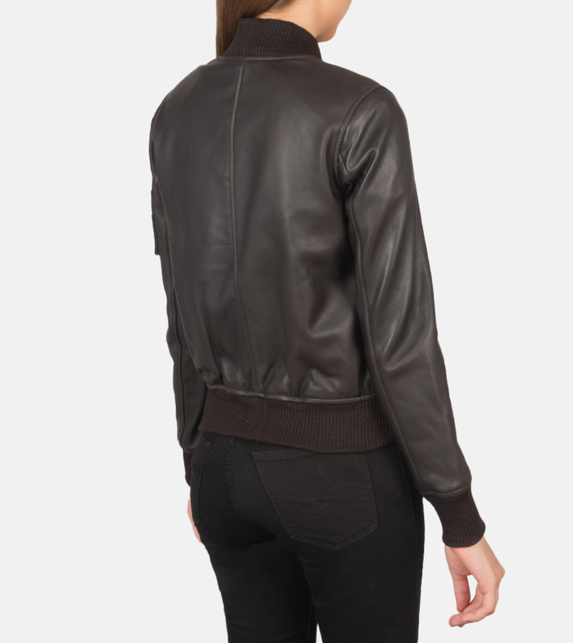 Ava Johns Leather Bomber Jacket