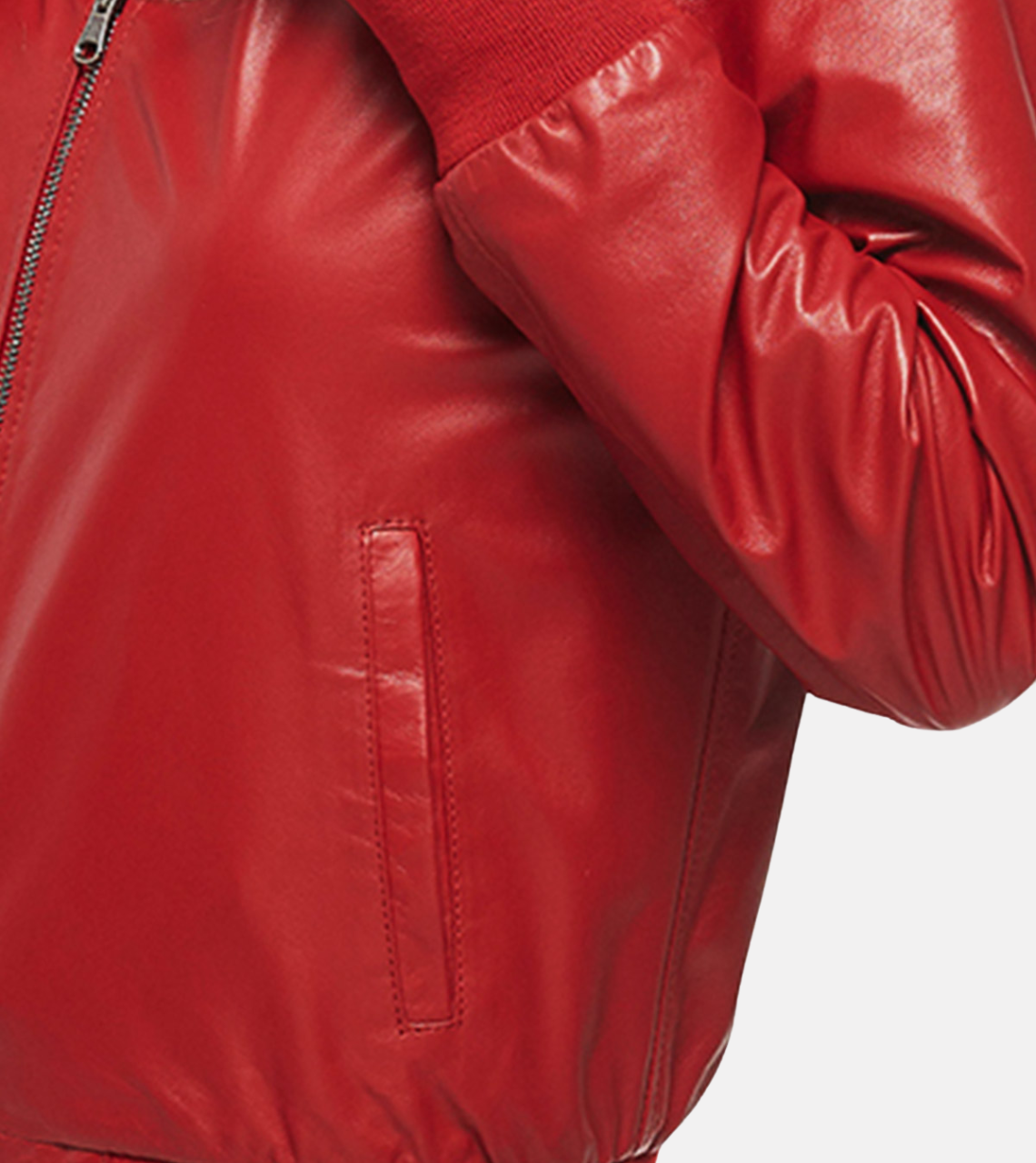 Women's Leather Bomber Biker Jacket