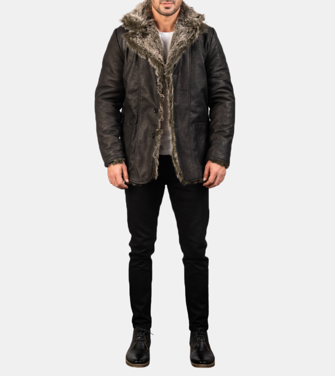 Geoffrey Men's Shearling Leather Jacket