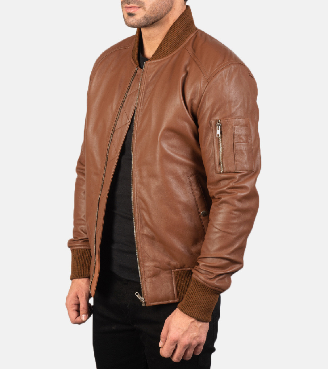 Bouvet Men's Leather Bomber Jacket