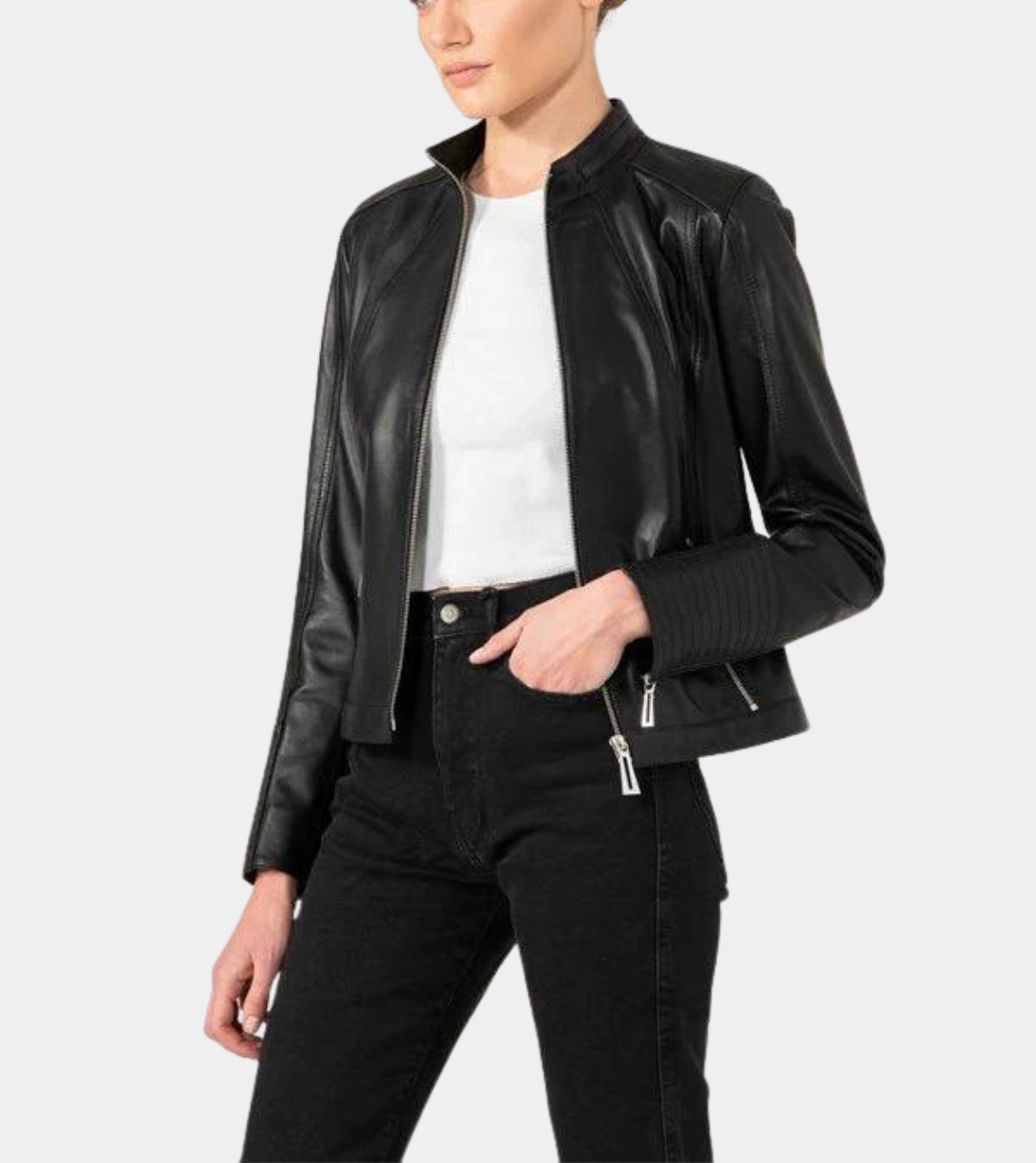  Biker Leather Jacket