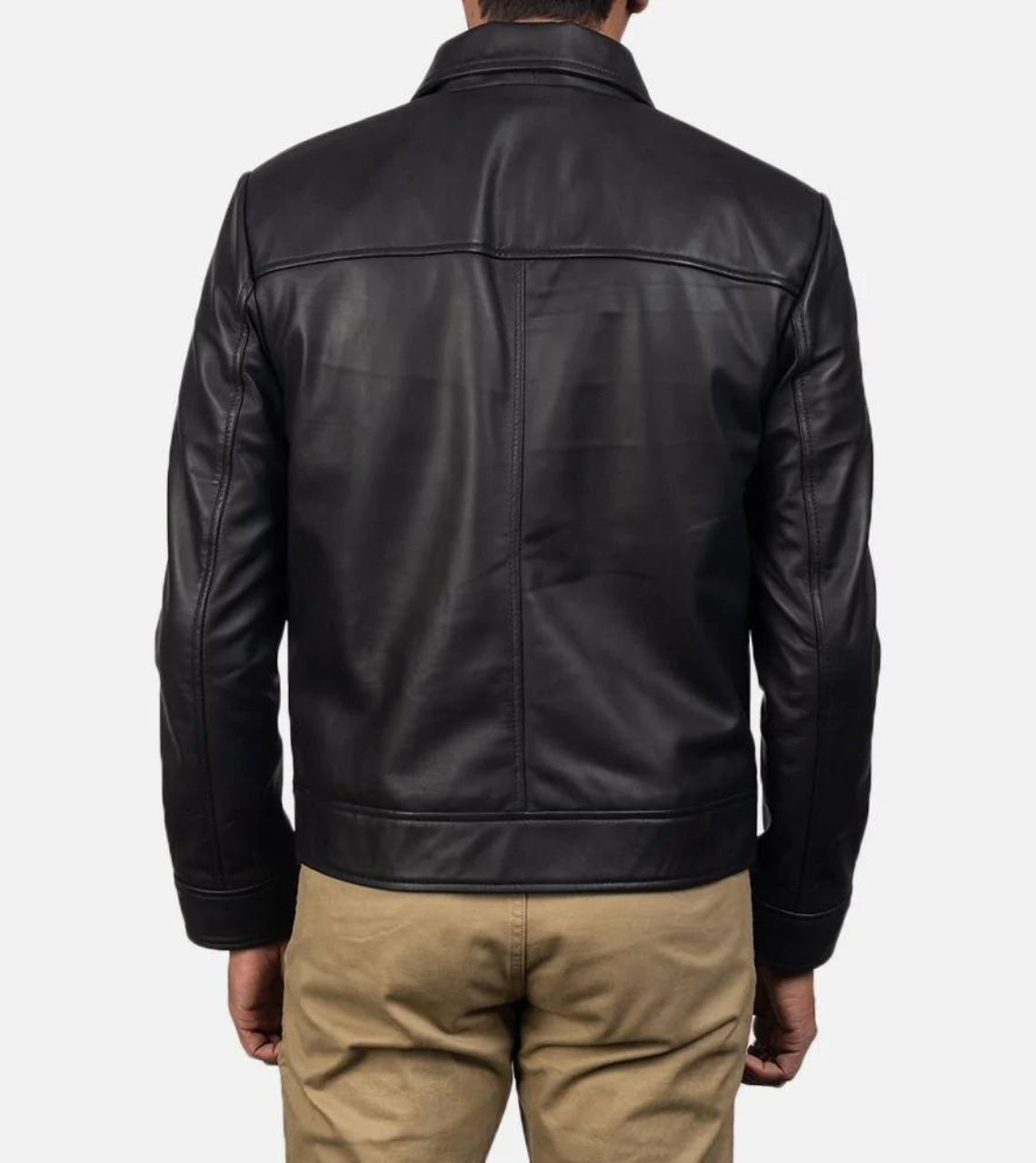 Enclave Waxed Men's Leather Jacket Back