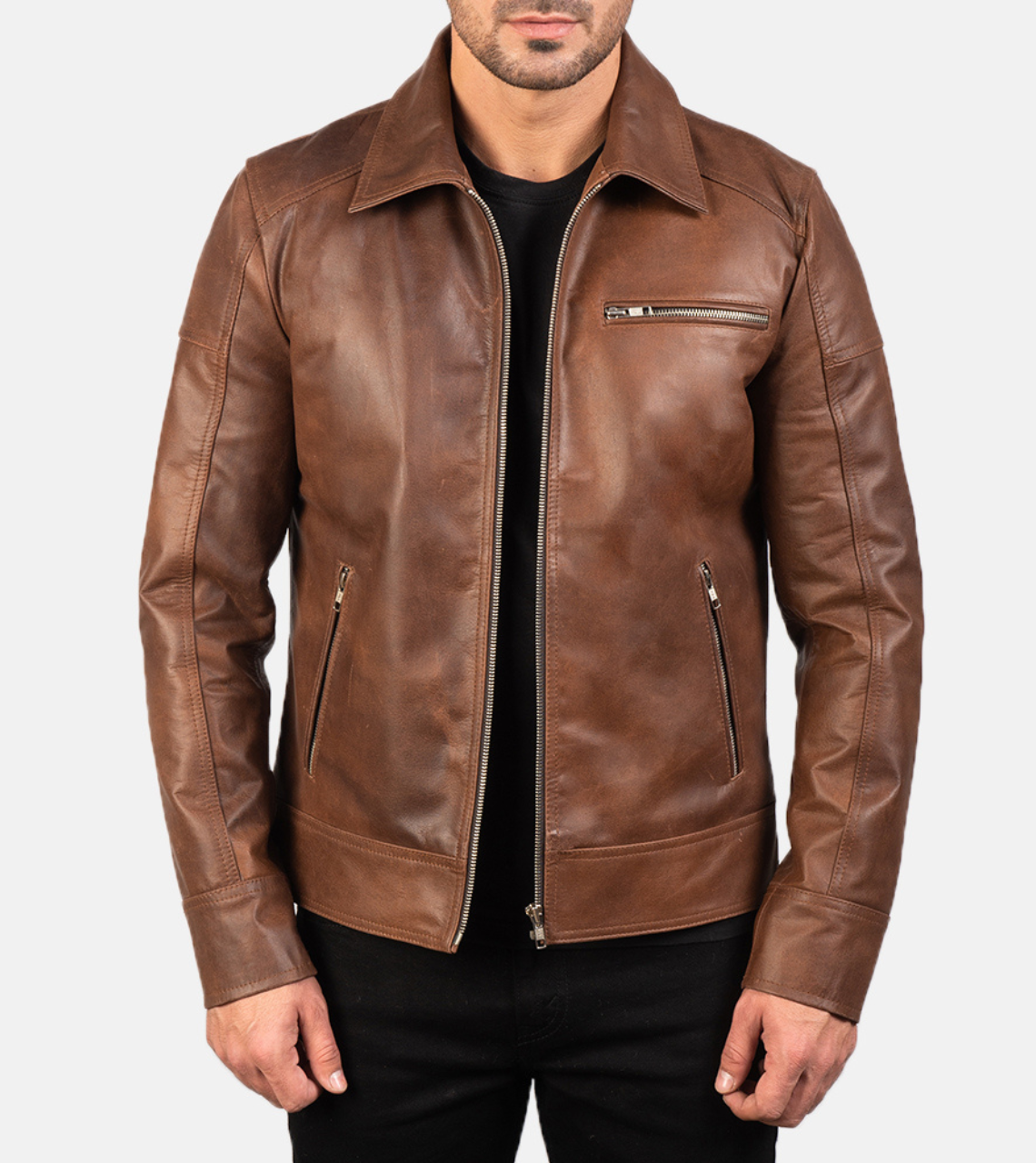 Men Biker Leather Jacket