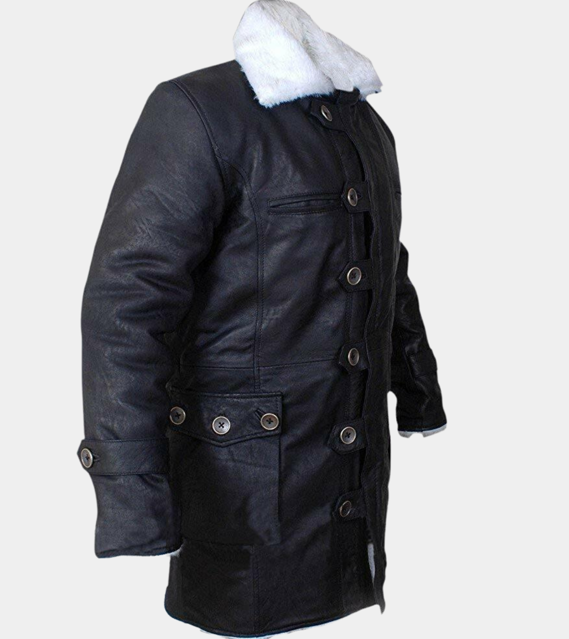  B3 Sheepskin Men's Leather Shearling Coat