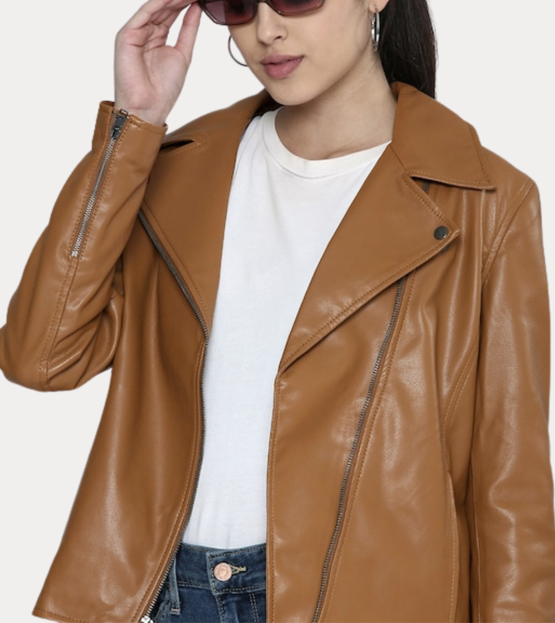 Kylie Brown Women's Biker Leather Jacket