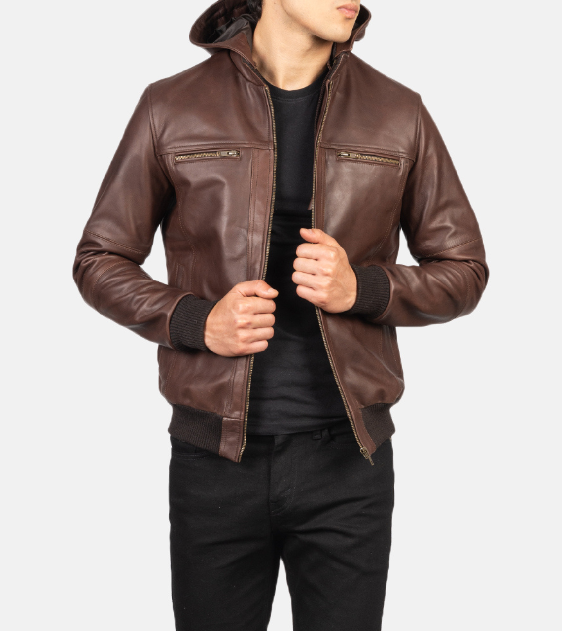 Caillou Leather Bomber Jacket