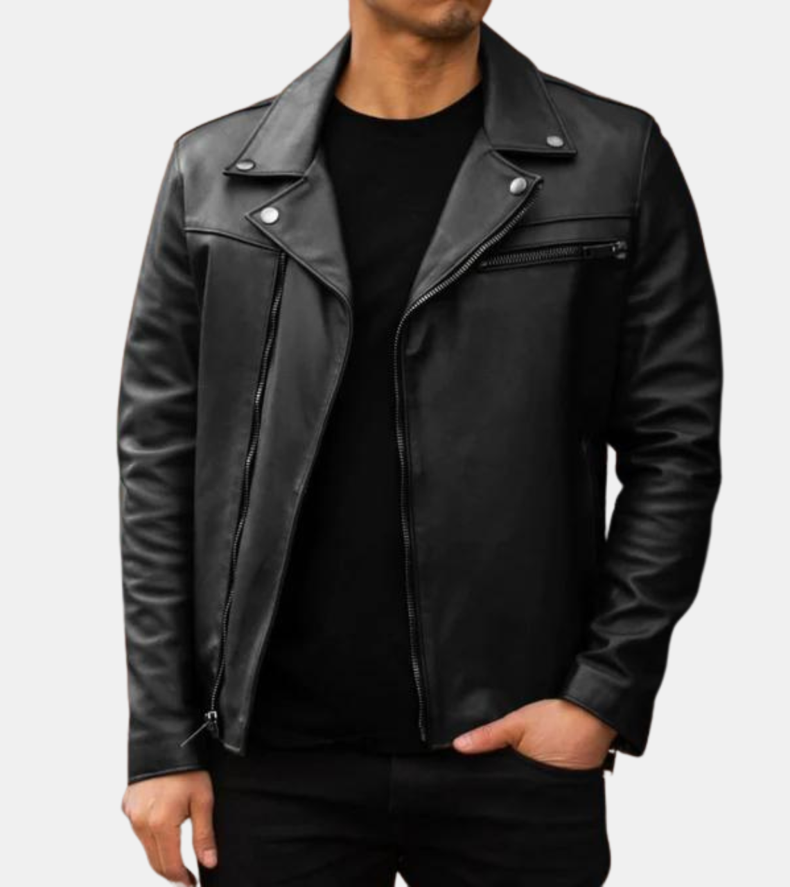 Jaxx Men's Black Leather Jacket