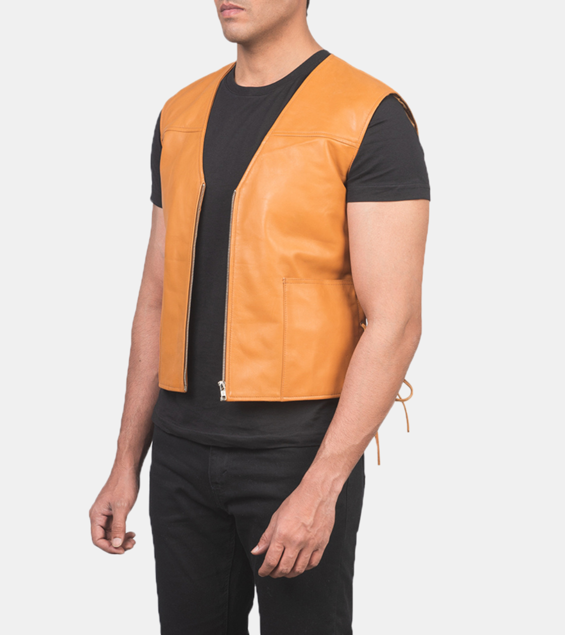 Mustard Leather Vest