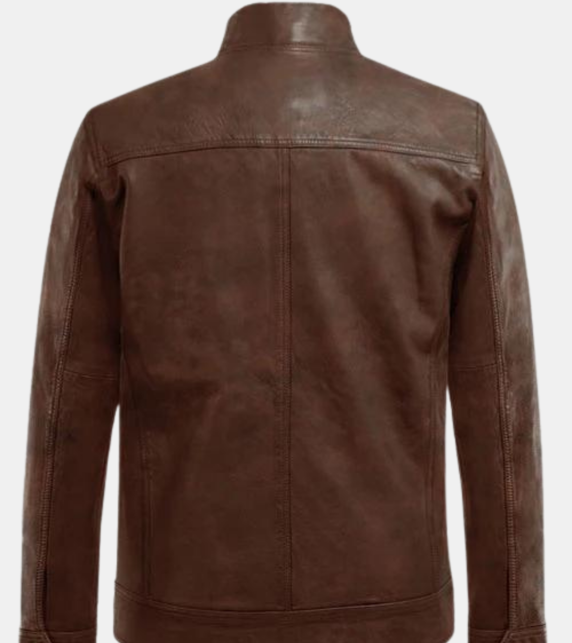 Riccardo Men's Bronze Leather Jacket Back