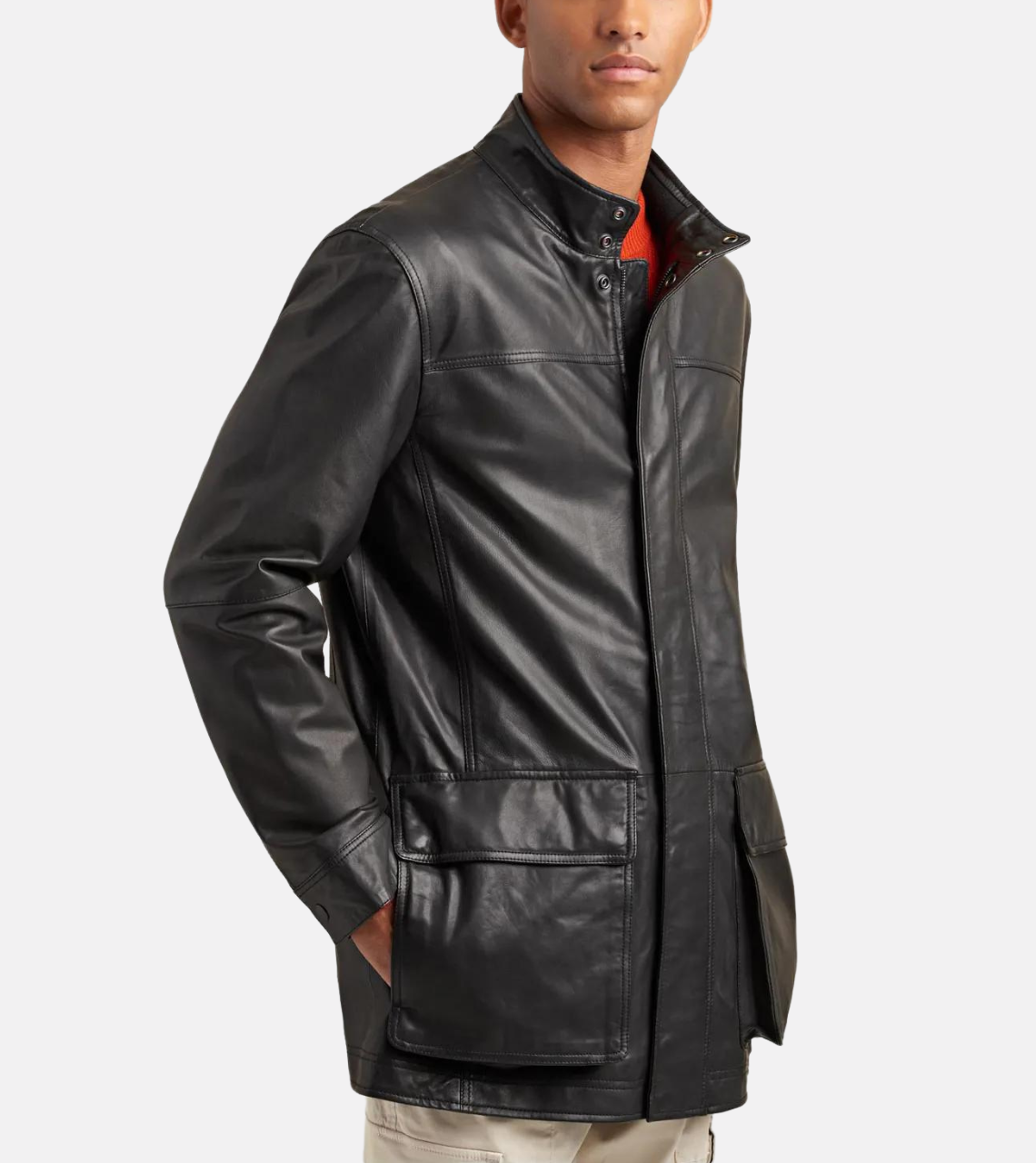  Men's Leather Coat