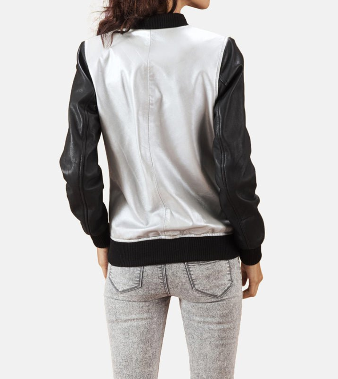 White Patch Bomber Jacket