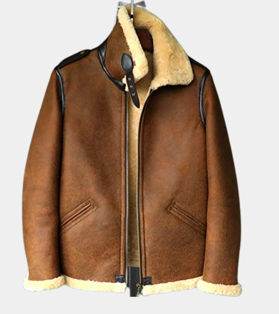 Men's Leather Bomber Jacket