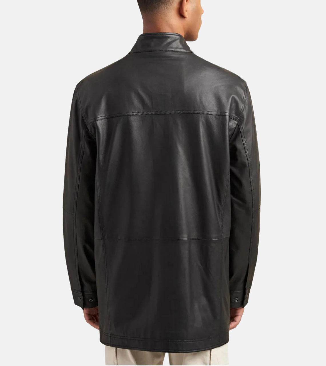 Ultimate Statement Men's Leather Coat Back