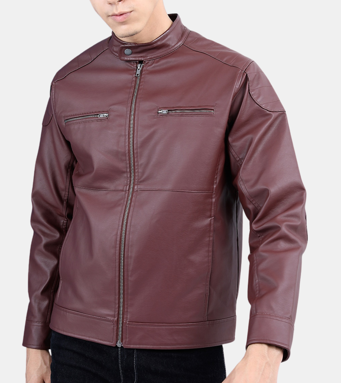 Odette Men's Scarlet Leather Jacket