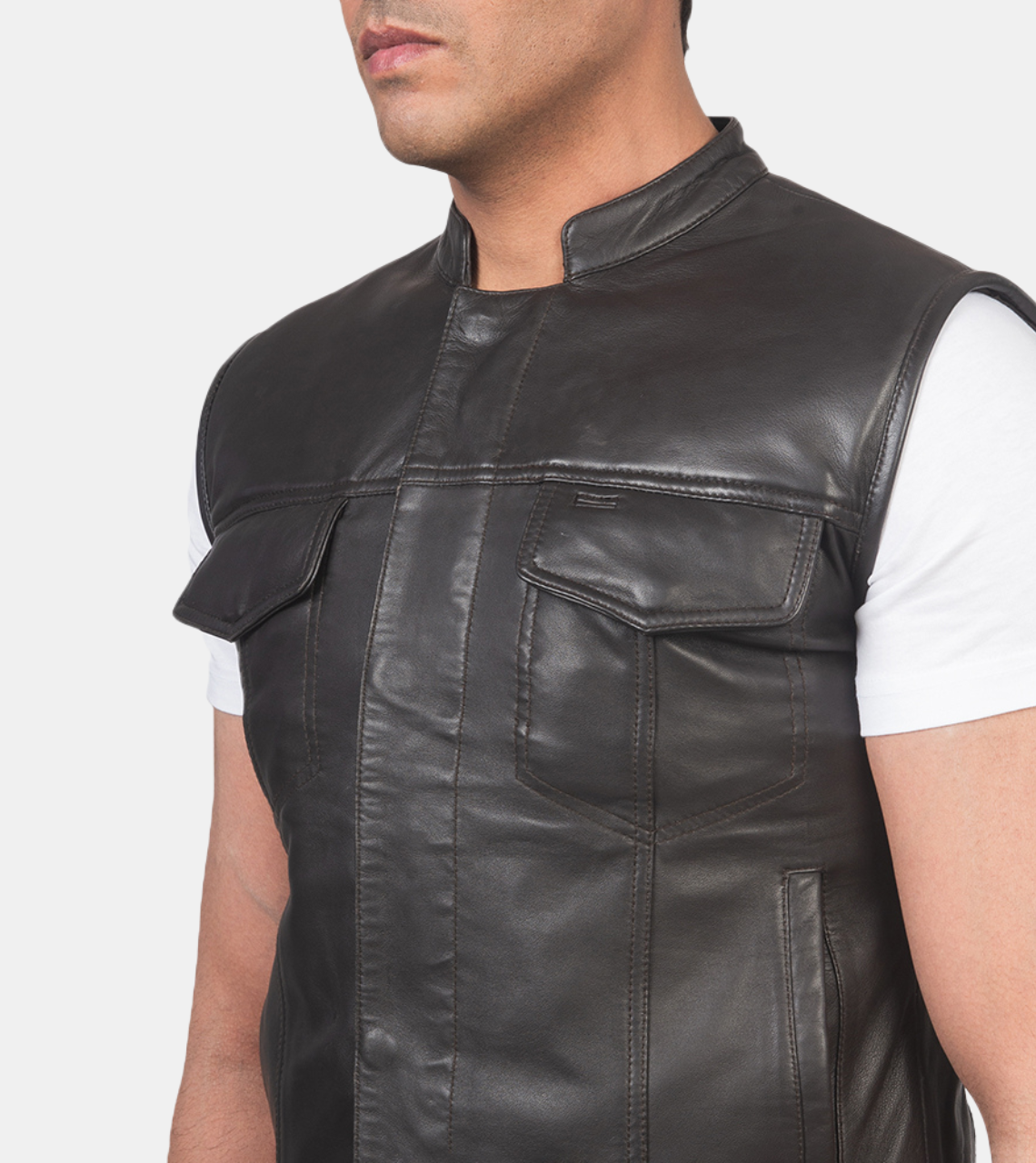 Black Leather Vest