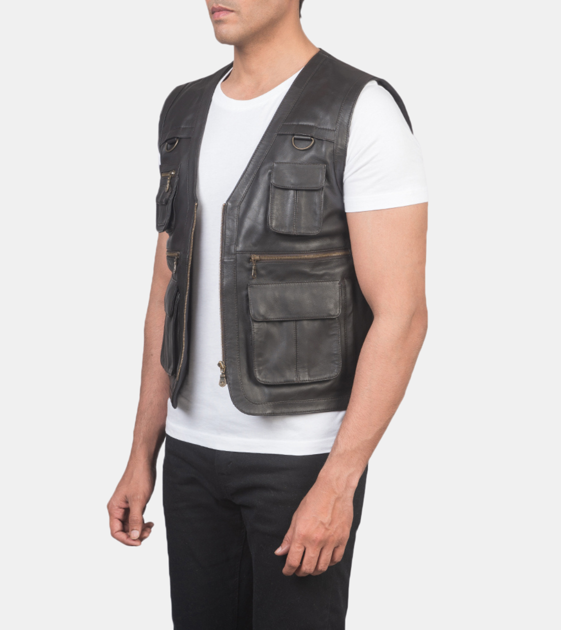 Brown Leather Vest