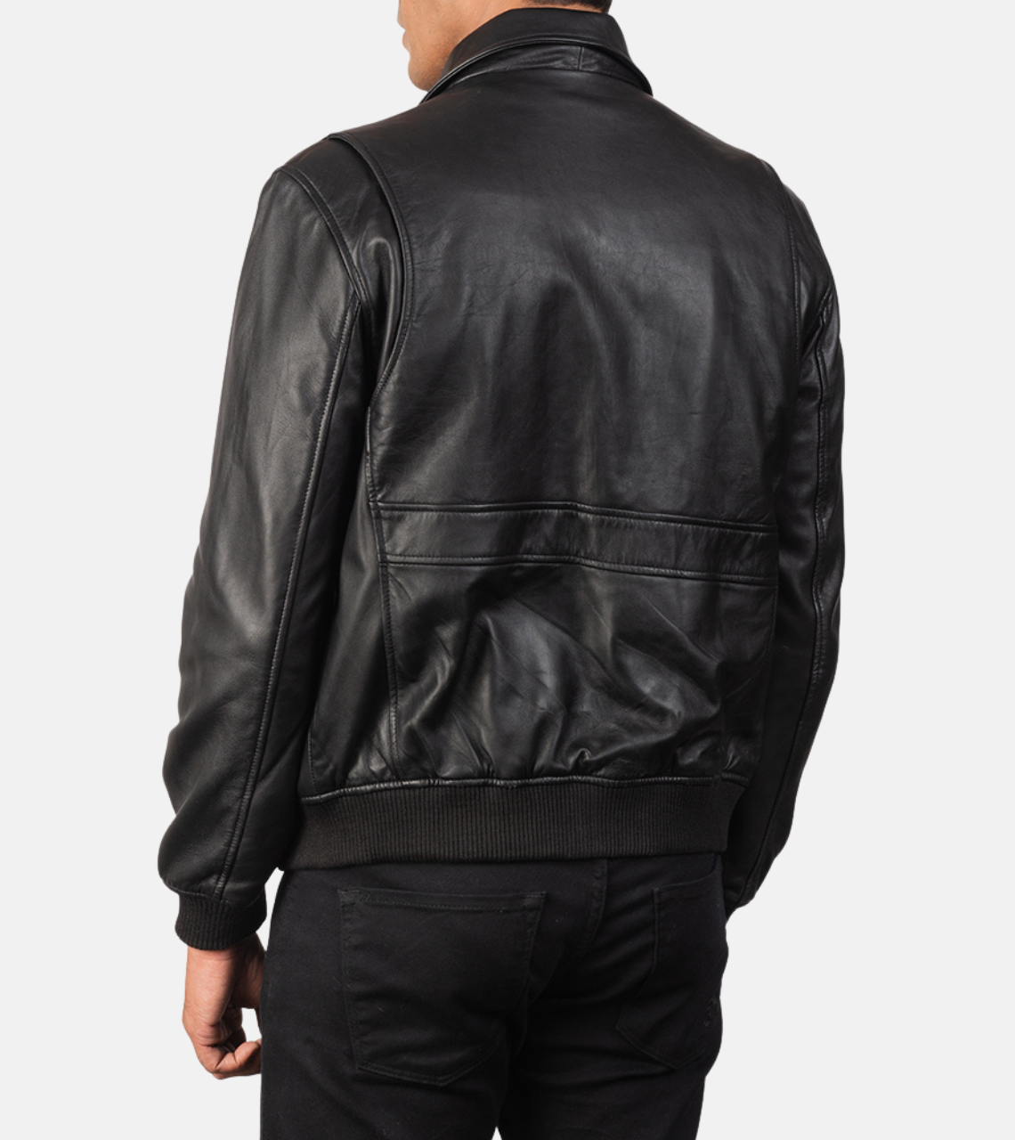 Nord Men's Leather Bomber Jacket Back