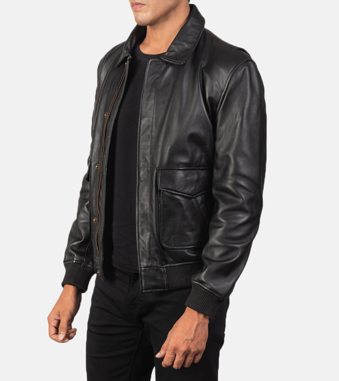 Leather Bomber Jacket