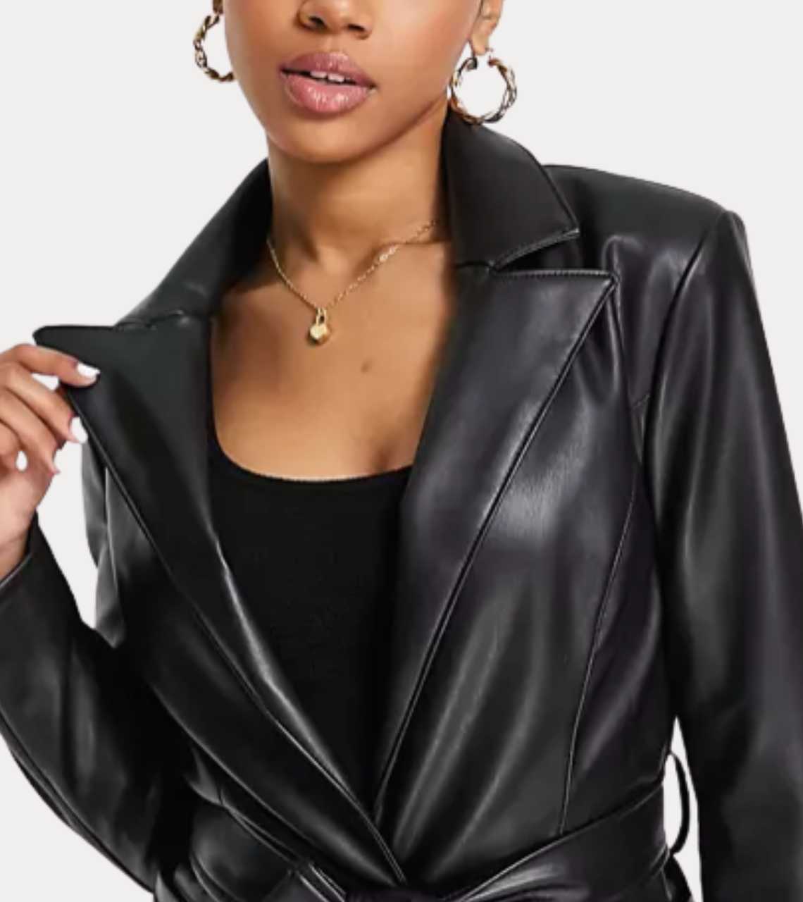  Women's Leather Blazer