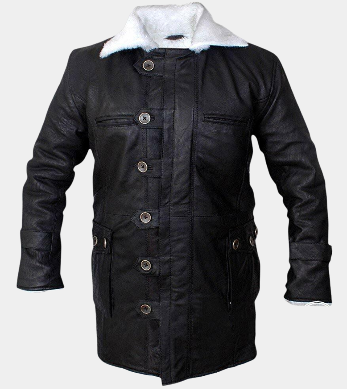 Men's Leather Shearling Coat