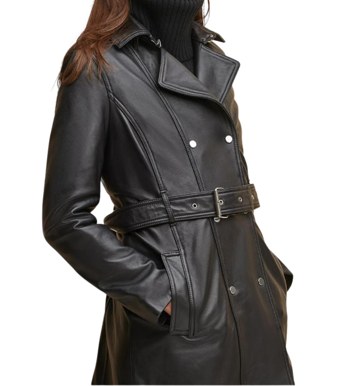  Leather Trench Coat