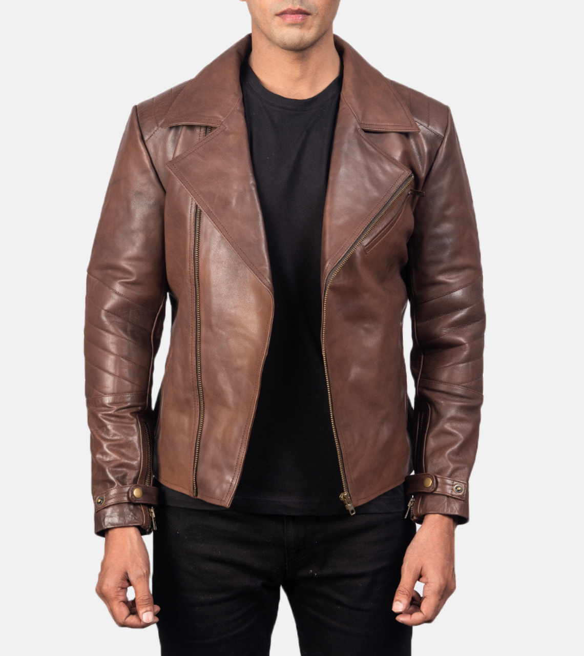  Men's Biker Leather Jacket 