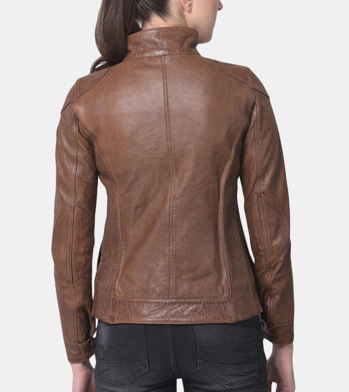 Reagan Women's Bronze Leather Jacket