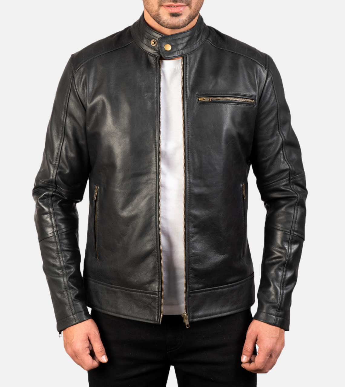 Vincent Black Men's Leather Jacket