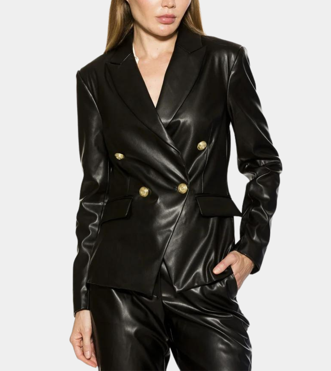 Melissa Black Women's Leather Blazer