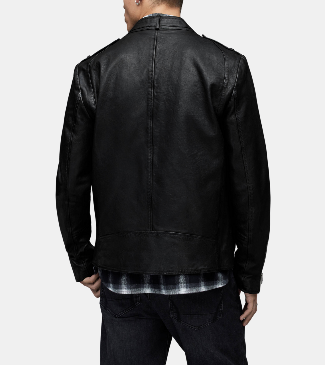 Oceane Men's Black Leather Jacket