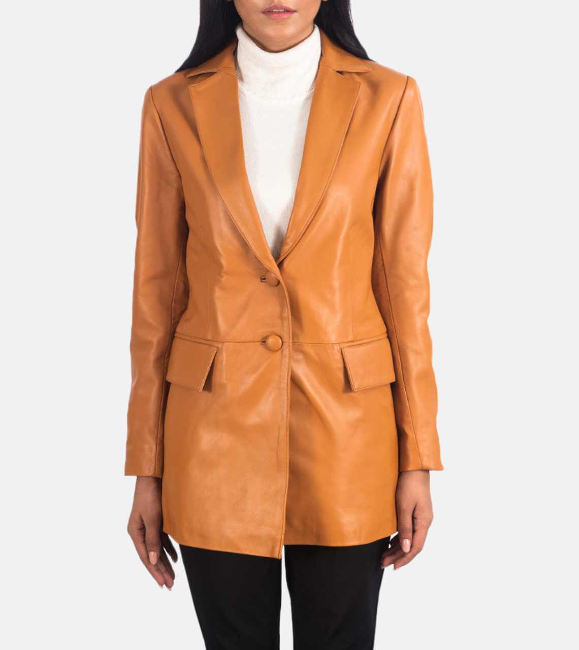  Women's Leather Blazer