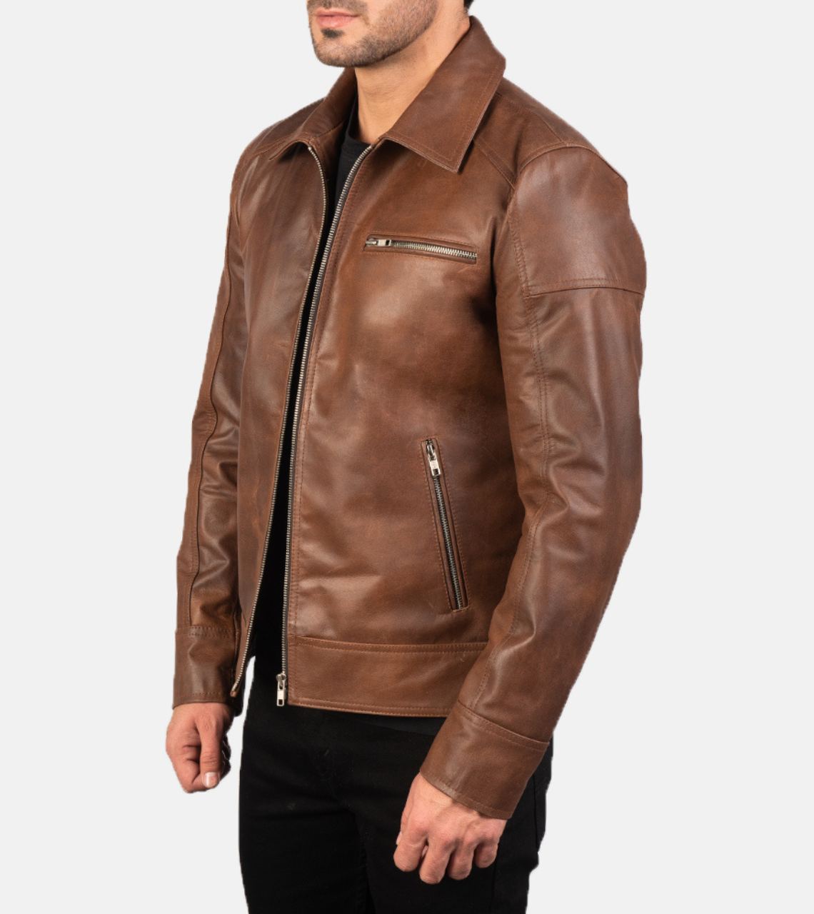 Men Biker Leather Jacket