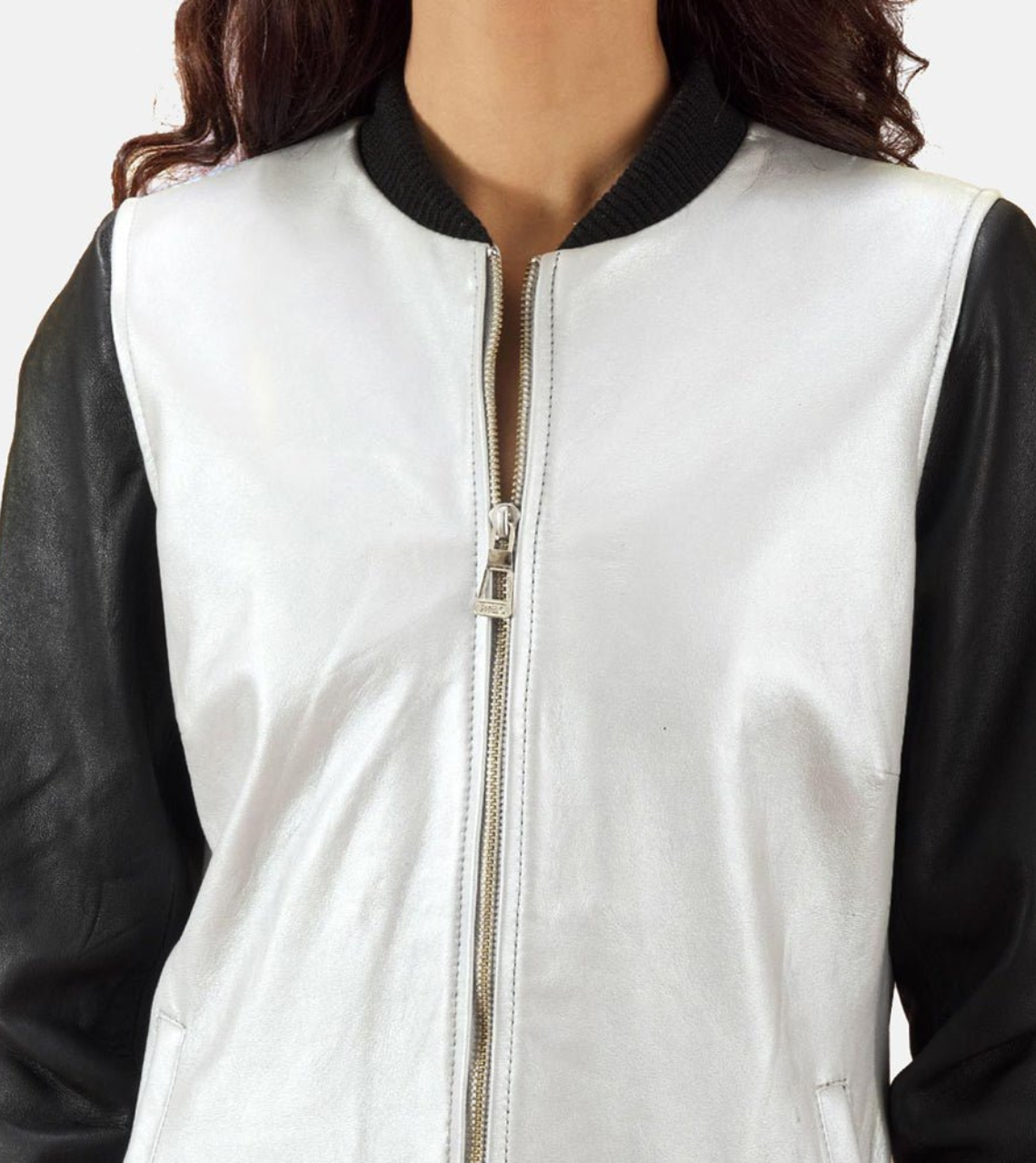 White Patch Bomber Jacket