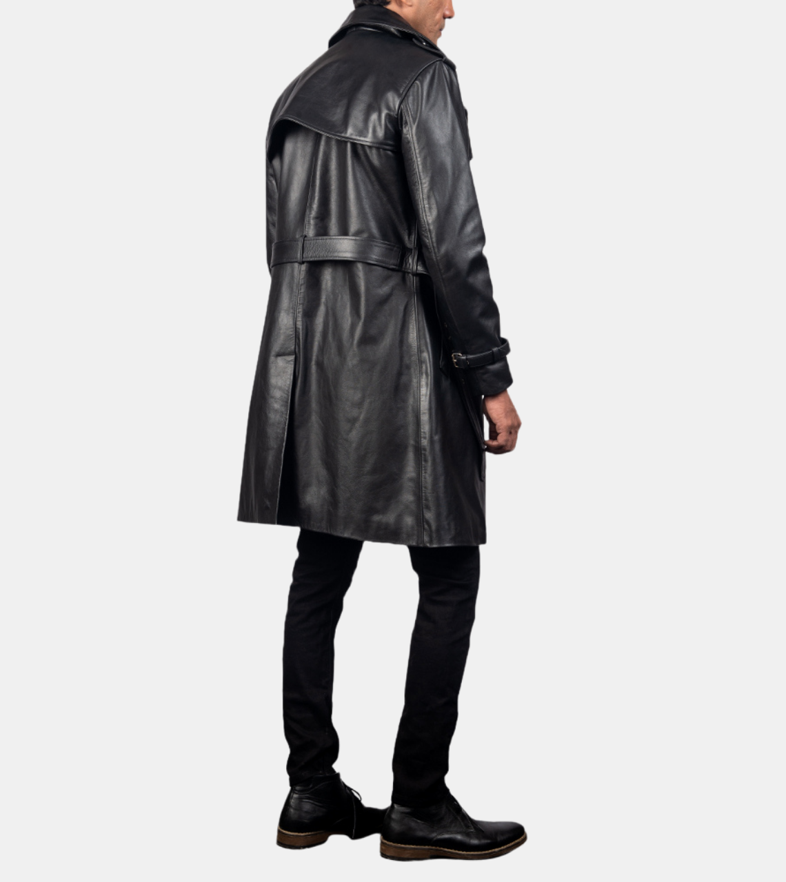 Cale Men's Black Leather coat