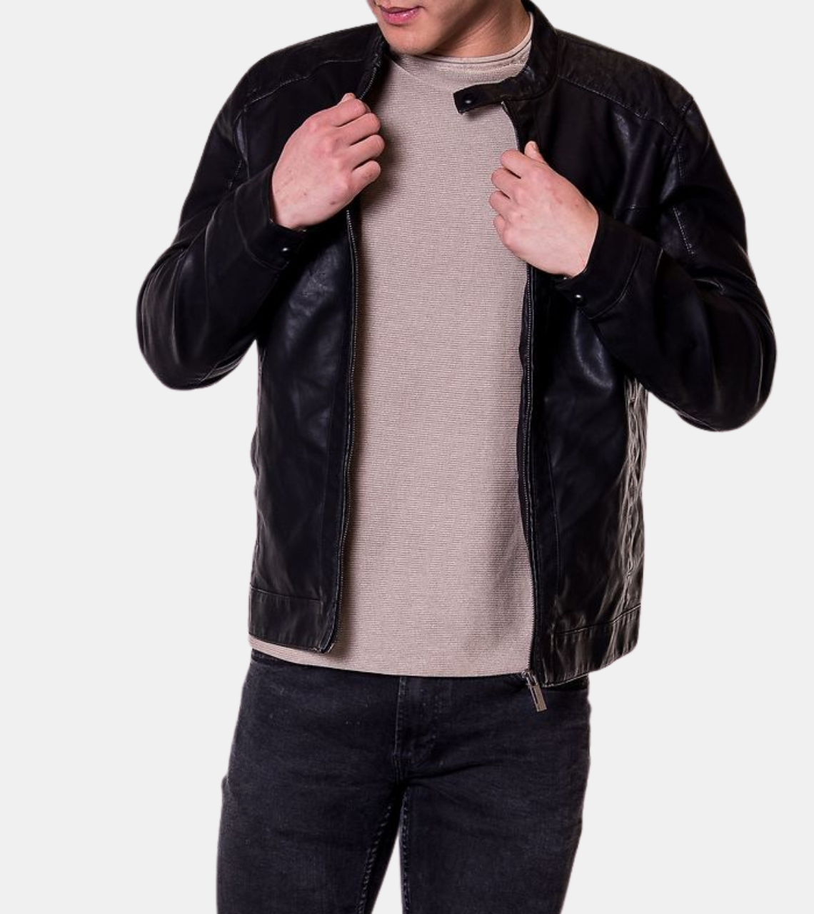 Black Biker Leather Jacket