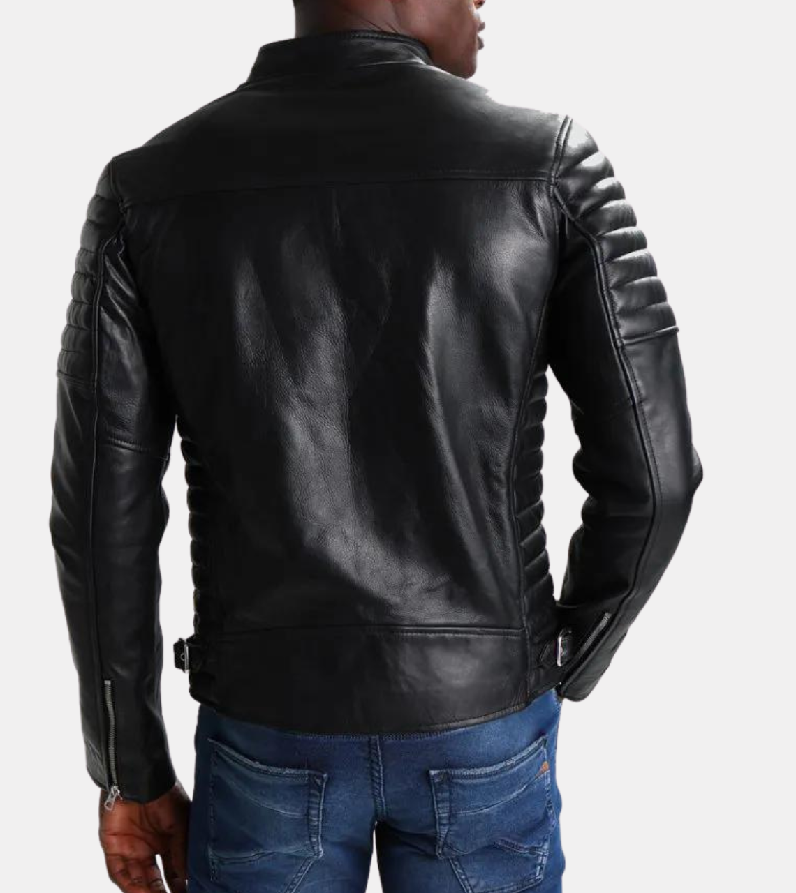 Caravan Black Biker Leather Jacket