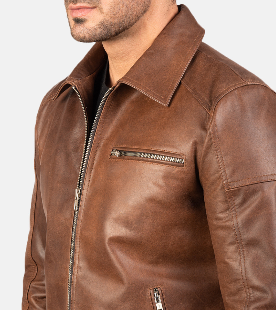 Men Biker Leather Jacket