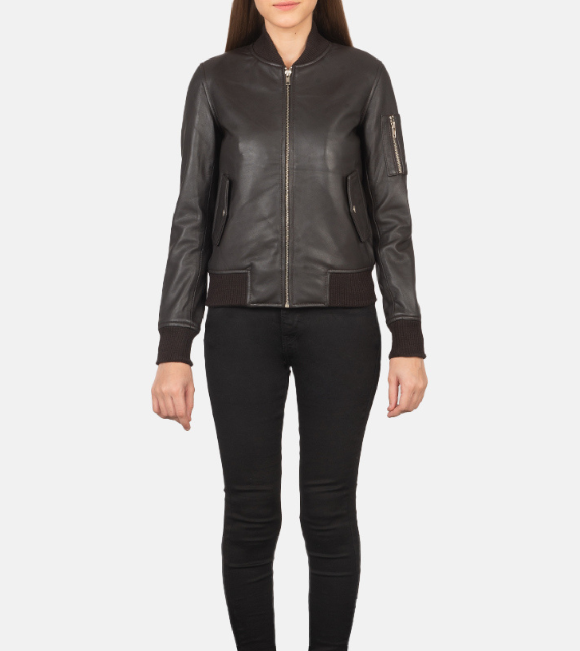 Ava Johns Leather Bomber Jacket