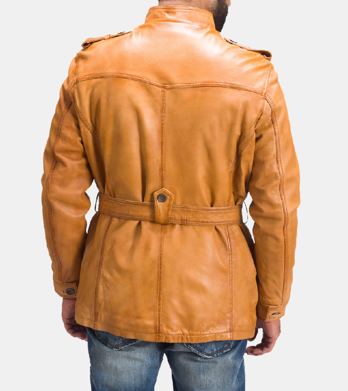 Gulliver Men's Mustard Leather Jacket