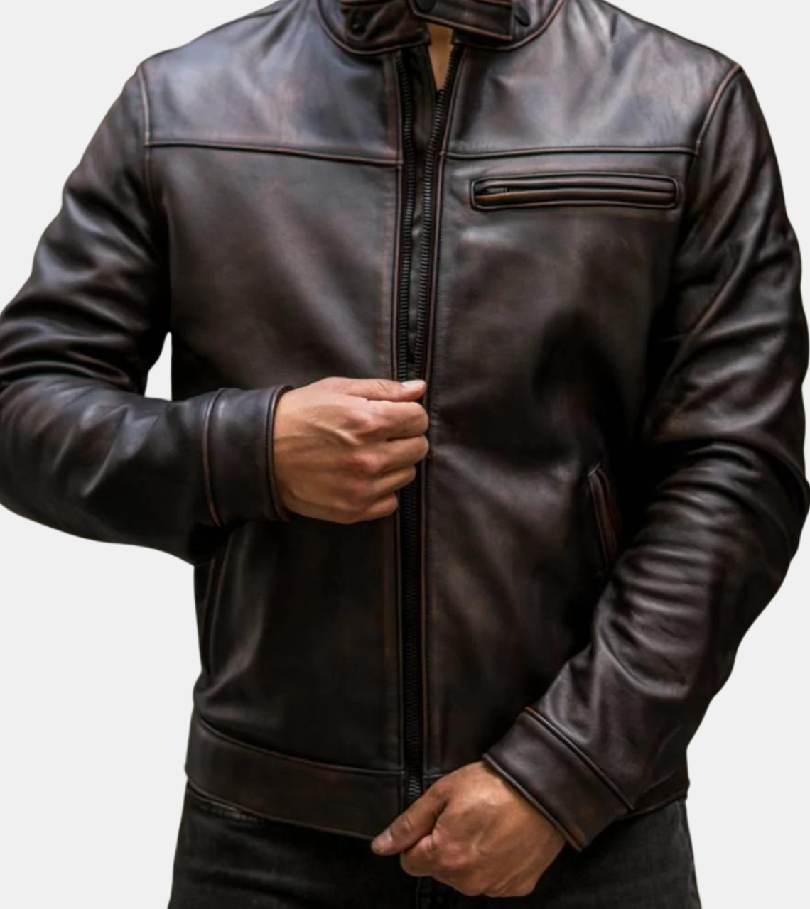 Marlyn Men's Brown Rugged Leather Jacket