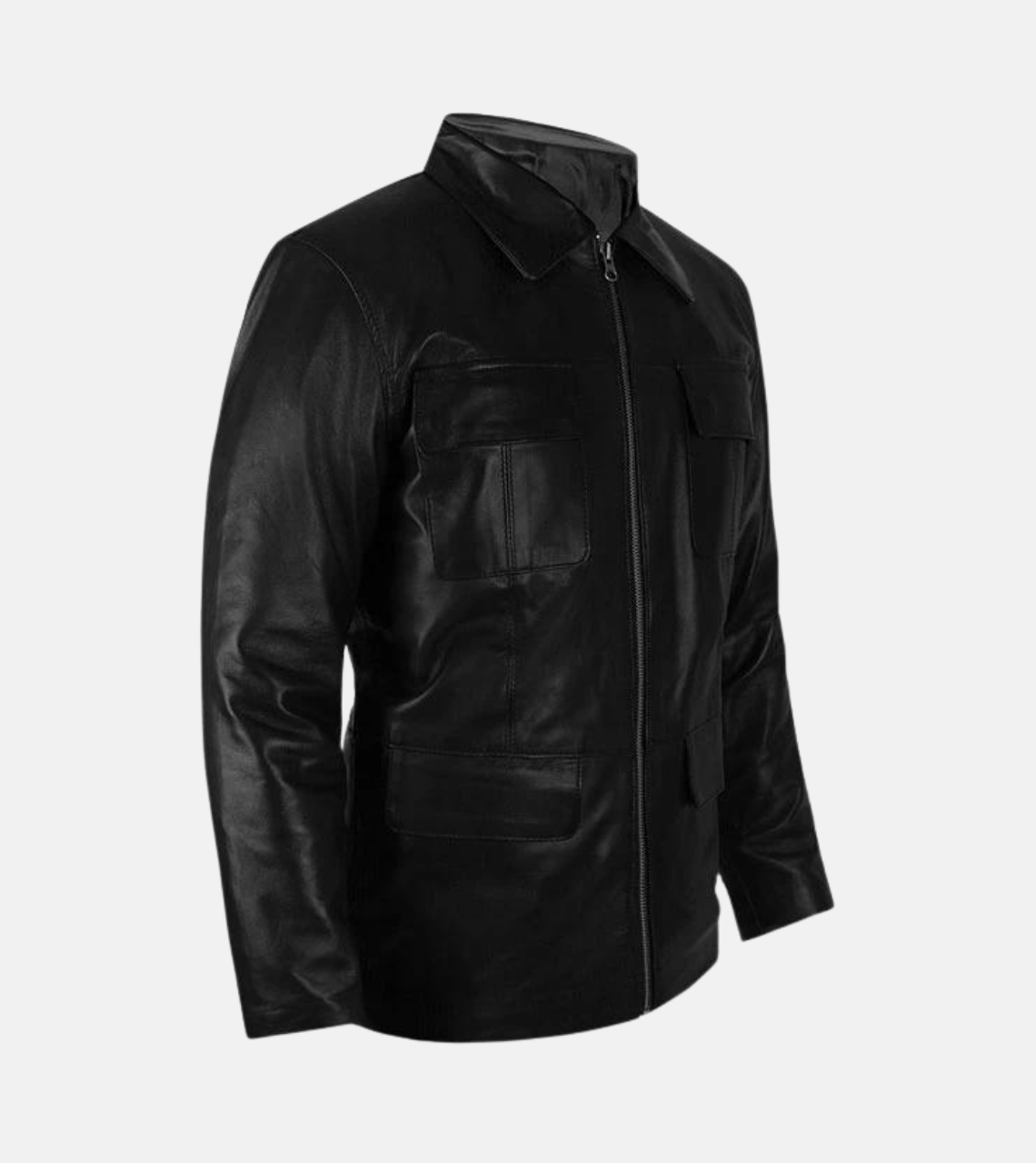 Bold Men's Black Leather Jacket