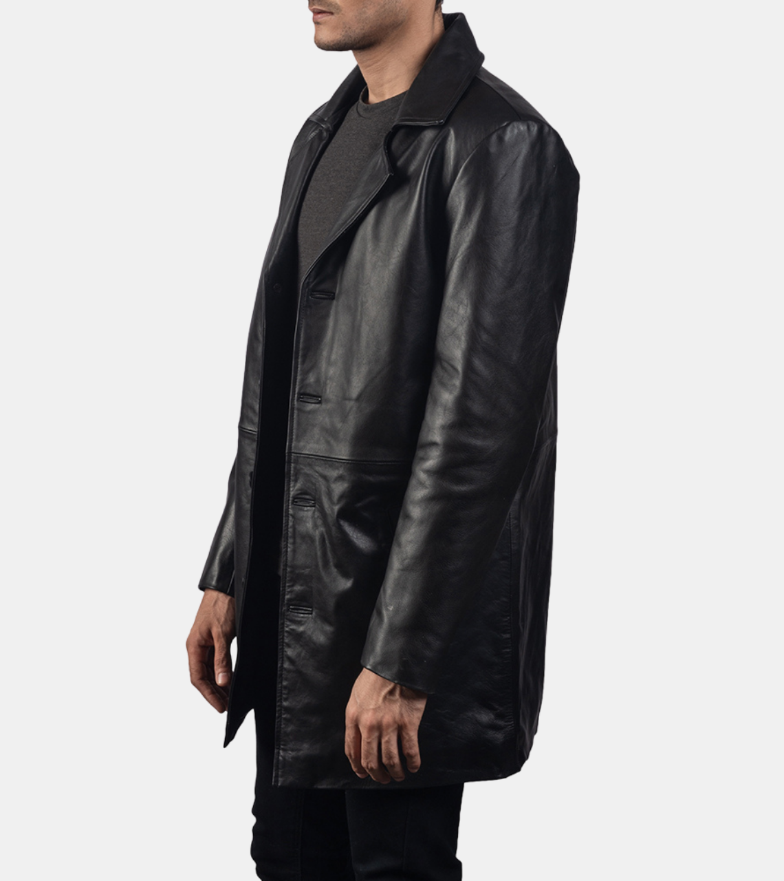 Walt Men's Black Leather Coat