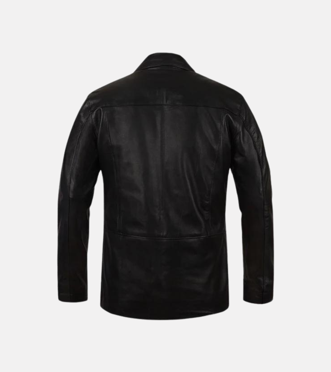 Bold Men's Black Leather Jacket Back