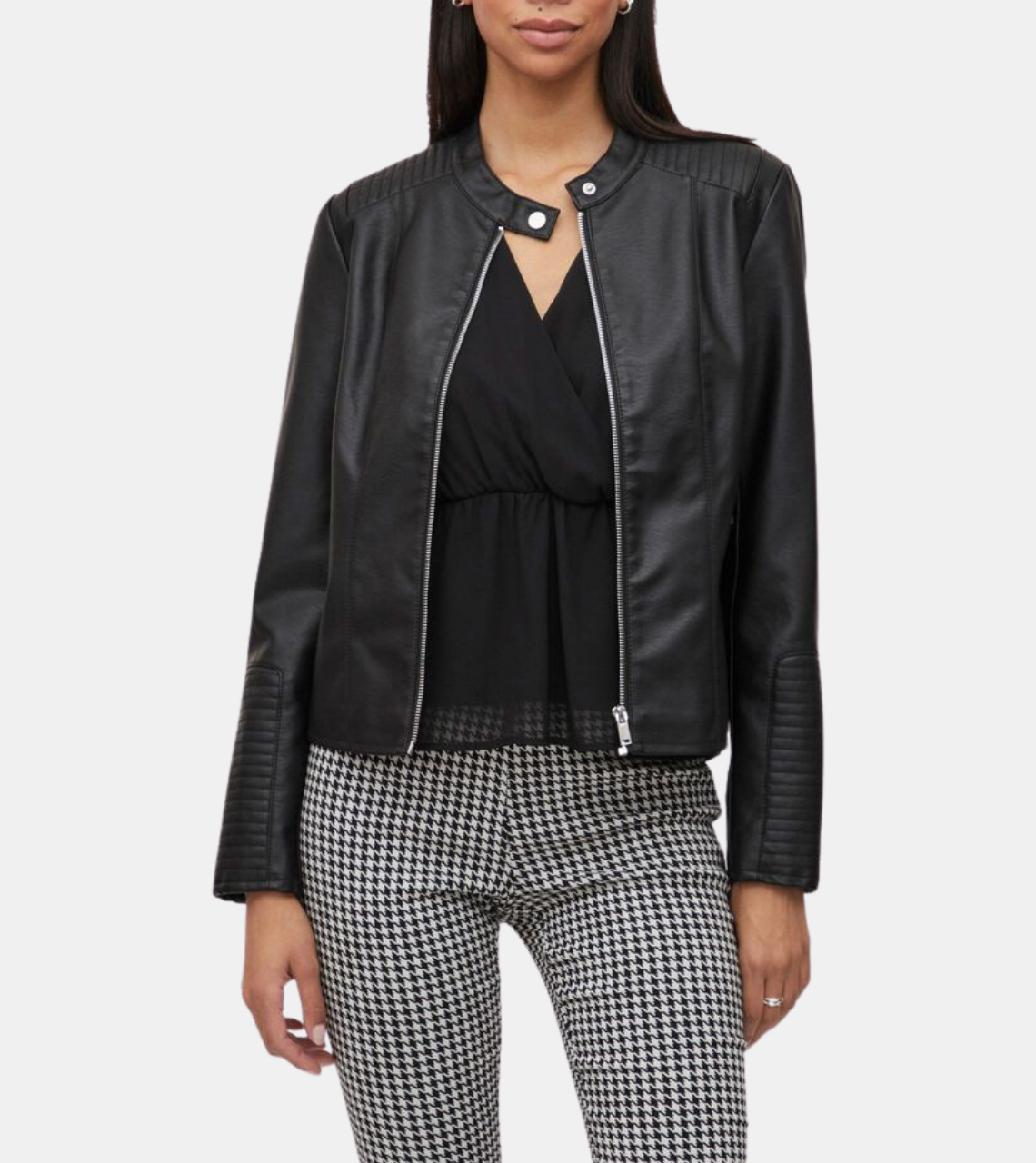 Sianna Women's Black leather Jacket