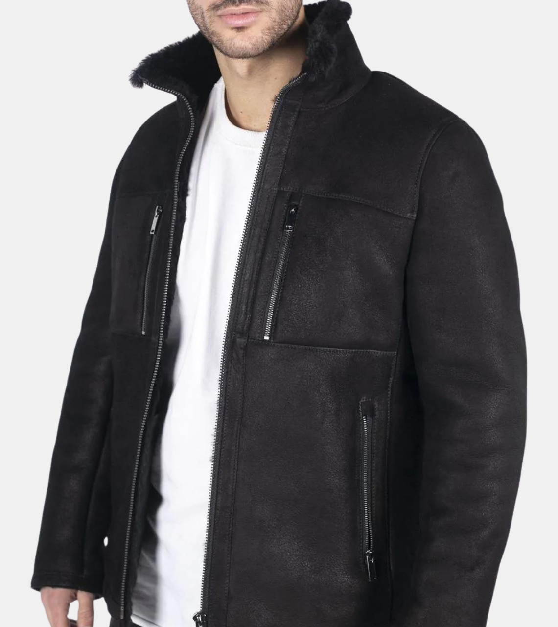 Inogen Men's Black Leather Jacket